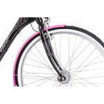 Mestský bicykel 28 Romet Moderne 7-prevodový Čierno-ružový